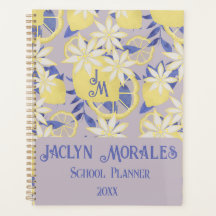 Summer Watercolor Lavender Lemon Floral