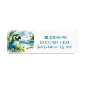 Summer Watercolor Parrot am Strand (Vorne)