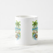 Summer Watercolor Parrot am Strand Kaffeetasse (Mittel)