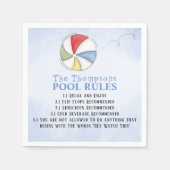 Summer Watercolor Pool Party Custom Serviette (Vorderseite)