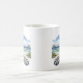 Summer Watercolor Ringtail am Strand Kaffeetasse (Mittel)