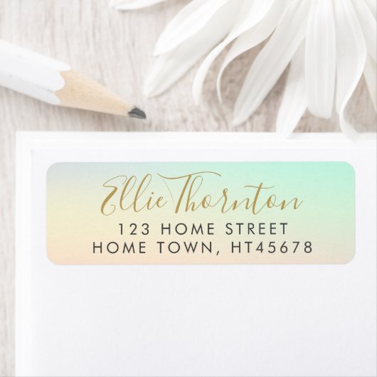 Summer Watercolor-Rücksendeadresse (Insitu)