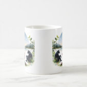 Summer Watercolor Schimpansen am Strand Kaffeetasse (Mittel)