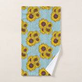 Summer Watercolor Sonnenblume Badhandtuch Set (Handtuch)