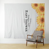 Summer Watercolor Sonnenblumen Babydusche Hintergr Wandteppich (Beispiel (Horizontal))