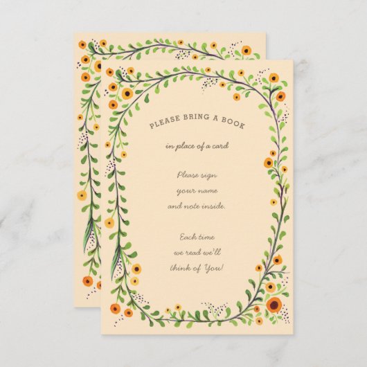 Summer Watercolor Sonnenblumen Wein Babybuchanfrag Einladung (Vorne/Hinten)