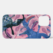 Summer Watercolor Tropical Grunge Pattern Case-Mate iPhone Hülle (Rückseite (Horizontal))