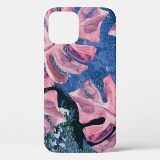 Summer Watercolor Tropical Grunge Pattern Case-Mate iPhone Hülle (Rückseite)