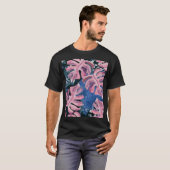 Summer Watercolor Tropical Grunge Pattern T-Shirt (Vorne ganz)