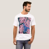 Summer Watercolor Tropical Grunge Pattern T-Shirt (Vorne ganz)