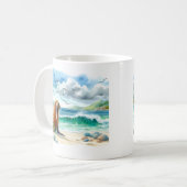 Summer Watercolor Walrus Kaffeetasse (Vorderseite Links)