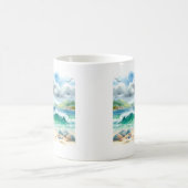 Summer Watercolor Walrus Kaffeetasse (Mittel)