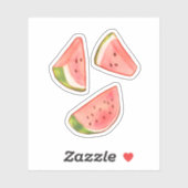 Summer Watercolor Watermelon Aufkleber (Blatt)