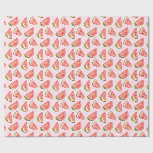 Summer Watercolor Watermelon Geschenkpapier (Flach)
