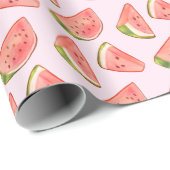 Summer Watercolor Watermelon Geschenkpapier (Rolleneckpunkt)