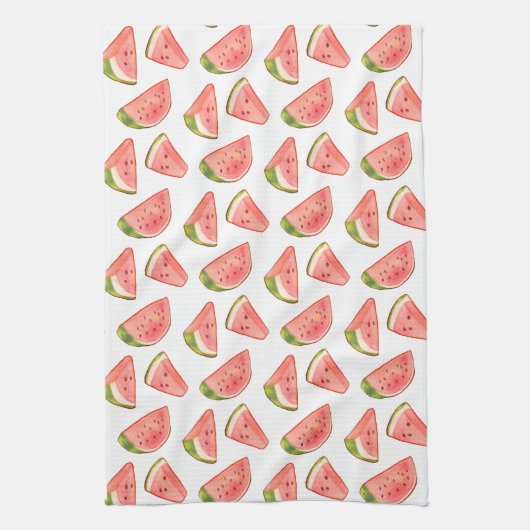 Summer Watercolor Watermelon Geschirrtuch (Vertikal)