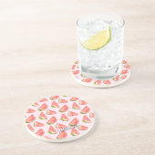 Summer Watercolor Watermelon Getränkeuntersetzer (Seite)