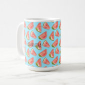 Summer Watercolor Watermelon Kaffeetasse (Vorderseite Links)