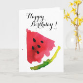 Summer Watercolor Watermelon Karte (Gelbe Blume)
