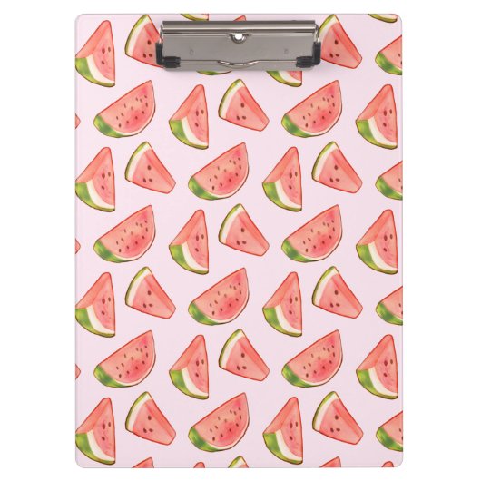 Summer Watercolor Watermelon Klemmbrett (Vorderseite)