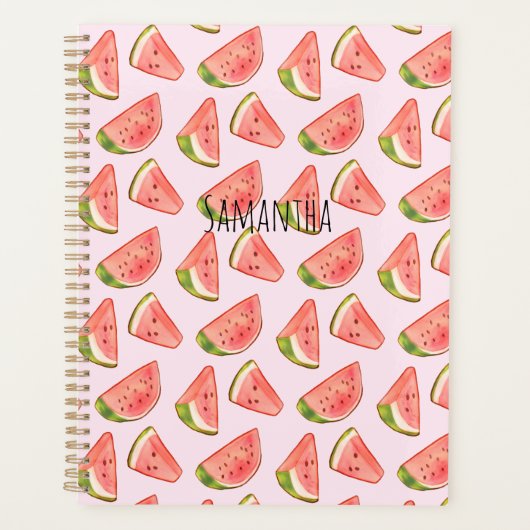 Summer Watercolor Watermelon Planer (Vorderseite)