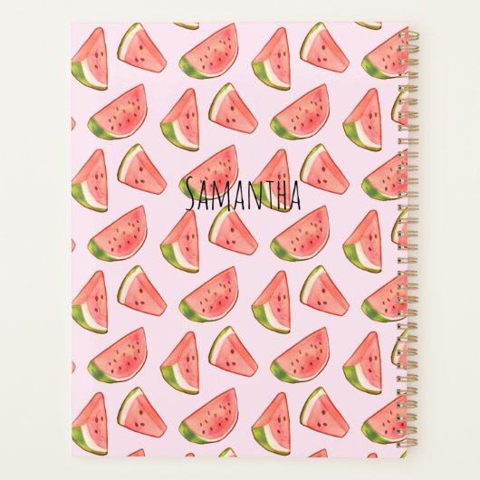 Summer Watercolor Watermelon Planer (Rückseite)