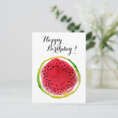 Summer Watercolor Watermelon Postkarte (Stehend Vorderseite)