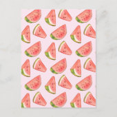 Summer Watercolor Watermelon Postkarte (Vorderseite)