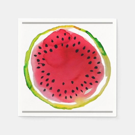 Summer Watercolor Watermelon Serviette (Vorderseite)