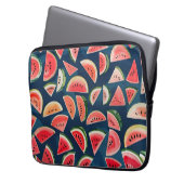 Summer Watercolor Watermelon Slices Patten Laptopschutzhülle (Vorderseite Links)
