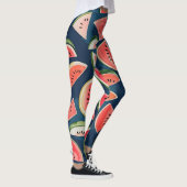 Summer Watercolor Watermelon Slices Patten Leggings (Rechts)
