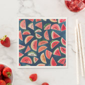 Summer Watercolor Watermelon Slices Patten Serviette (Beispiel)