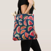 Summer Watercolor Watermelon Slices Patten Tasche (Von Nahem)