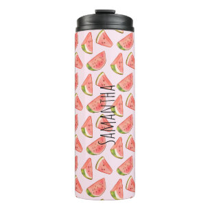 Summer Watercolor Watermelon Thermosbecher