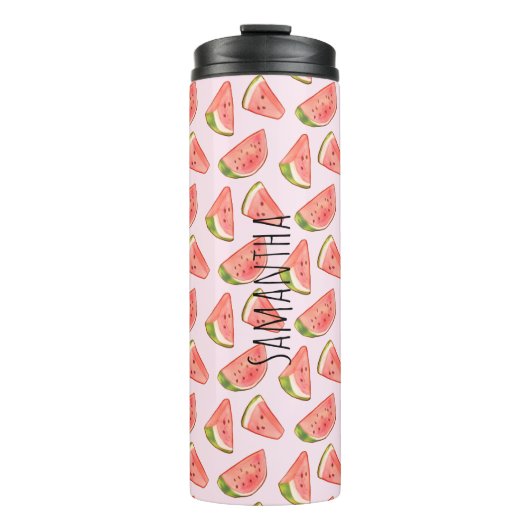 Summer Watercolor Watermelon Thermosbecher (Vorderseite)
