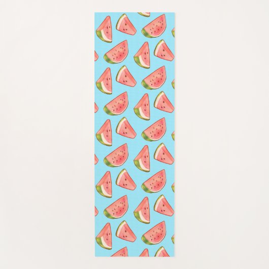 Summer Watercolor Watermelon Yogamatte (Vorderseite)