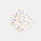 Summer Watercolor-Wildblumen Serviette (Ecke)