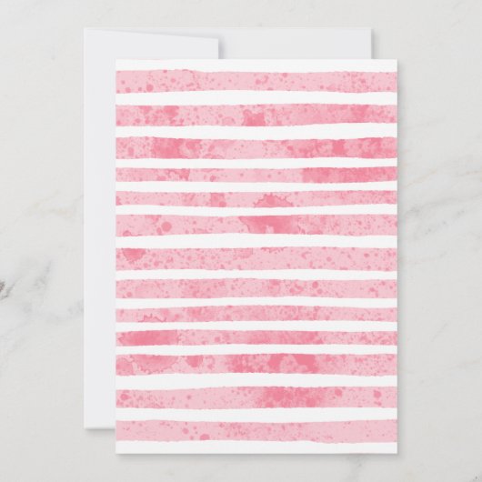 Summer Watermelon 'A Sweet Baby' Girl Baby Dusche Einladung (Rückseite)