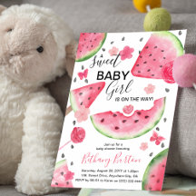 Summer Watermelon 'A Sweet Baby' Girl Baby Dusche