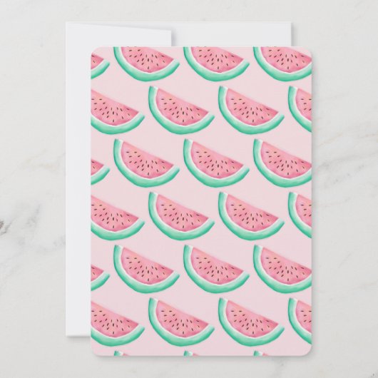 SUMMER WATERMELON BABY SHOWER INVITE EINLADUNG (Rückseite)