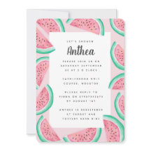 SUMMER WATERMELON BABY SHOWER INVITE