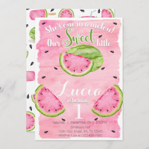 Summer Watermelon Birthday Party Invitation Invite Einladung