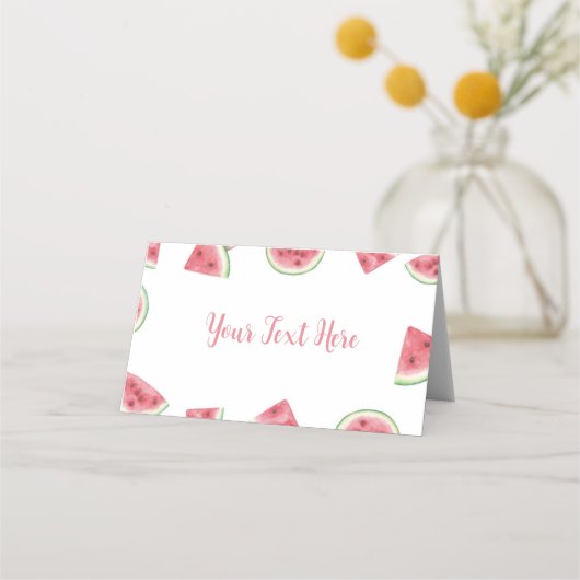 Summer Watermelon Birthday Platzkarte (Rückseite)