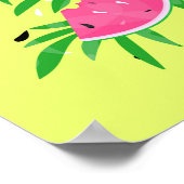 Summer Watermelon Branches Bright Tropical Poster (Ecke)