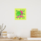 Summer Watermelon Branches Bright Tropical Poster (Küche)