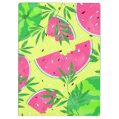 Summer Watermelon Branches Tropical Personalisiert Klemmbrett (Rückseite)