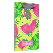 Summer Watermelon Branches Tropical Personalisiert Klemmbrett (Rechts)