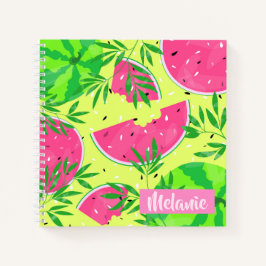 Summer Watermelon Branches Tropical Personalisiert Notizblock