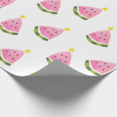Summer Watermelon Christmas Xmas Tree Wrapping Geschenkpapier (Ecke)