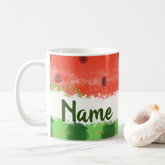 Summer Watermelon Design Coffee Tasse Cup (Mit Donut)